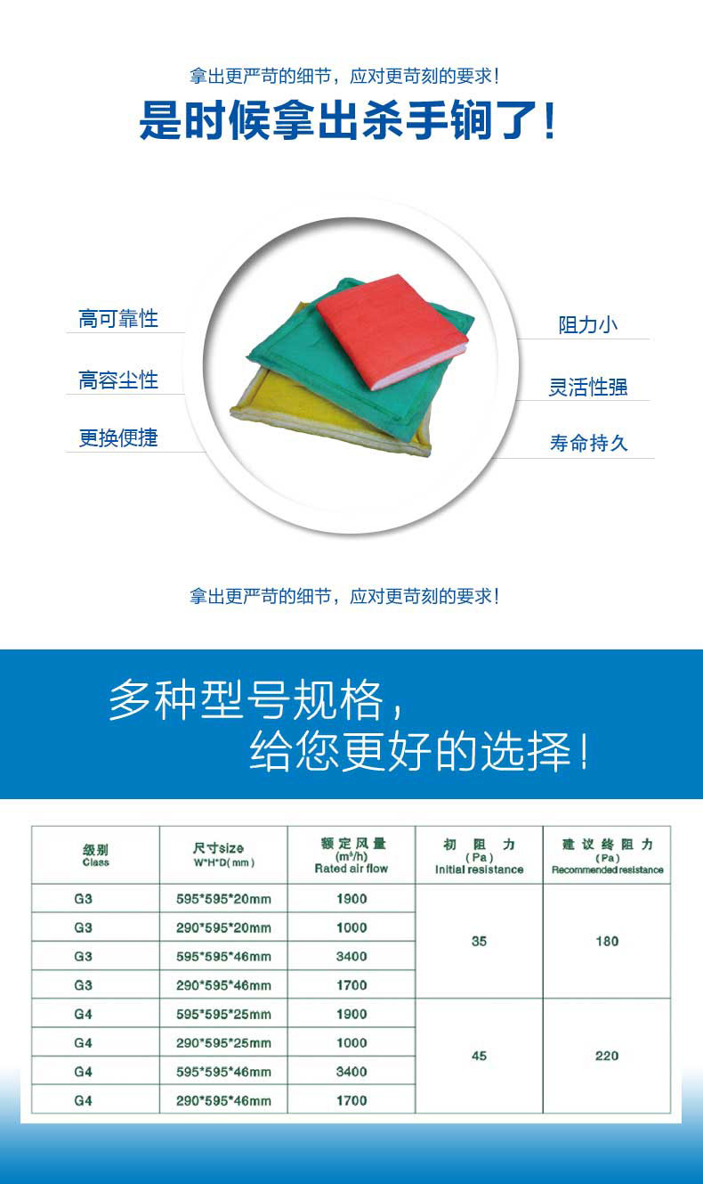 捷霖鐵絲過濾板擁有高可靠性、高容塵性、更換便捷、阻力小，壽命長等產(chǎn)品特色